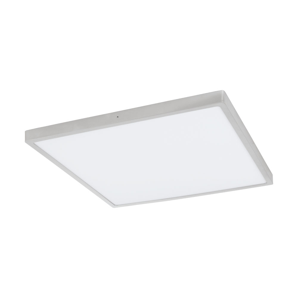 Plafoniera montata la suprafata FUEVA 1, 97553, LED, 27W, L 600, l 600, H 30, 3200 Lumeni, 3000 K (Calda), Aluminiu / Argintiu (W180, FUEVA 1, LED, 27W)