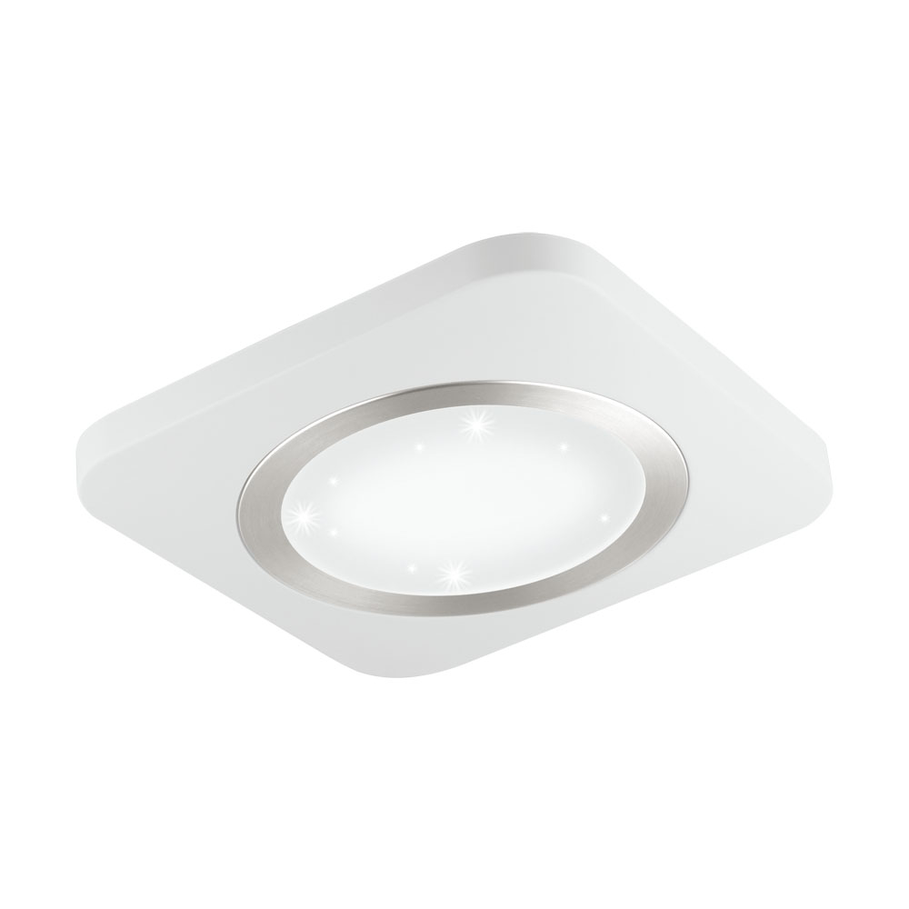 Plafoniera PUYO-S LED, 97659, Metal, Alb, Nichel satinat, 21W, 2500 lumeni, 3000 K Calda (W180, PUYO-S, LED, 21W)