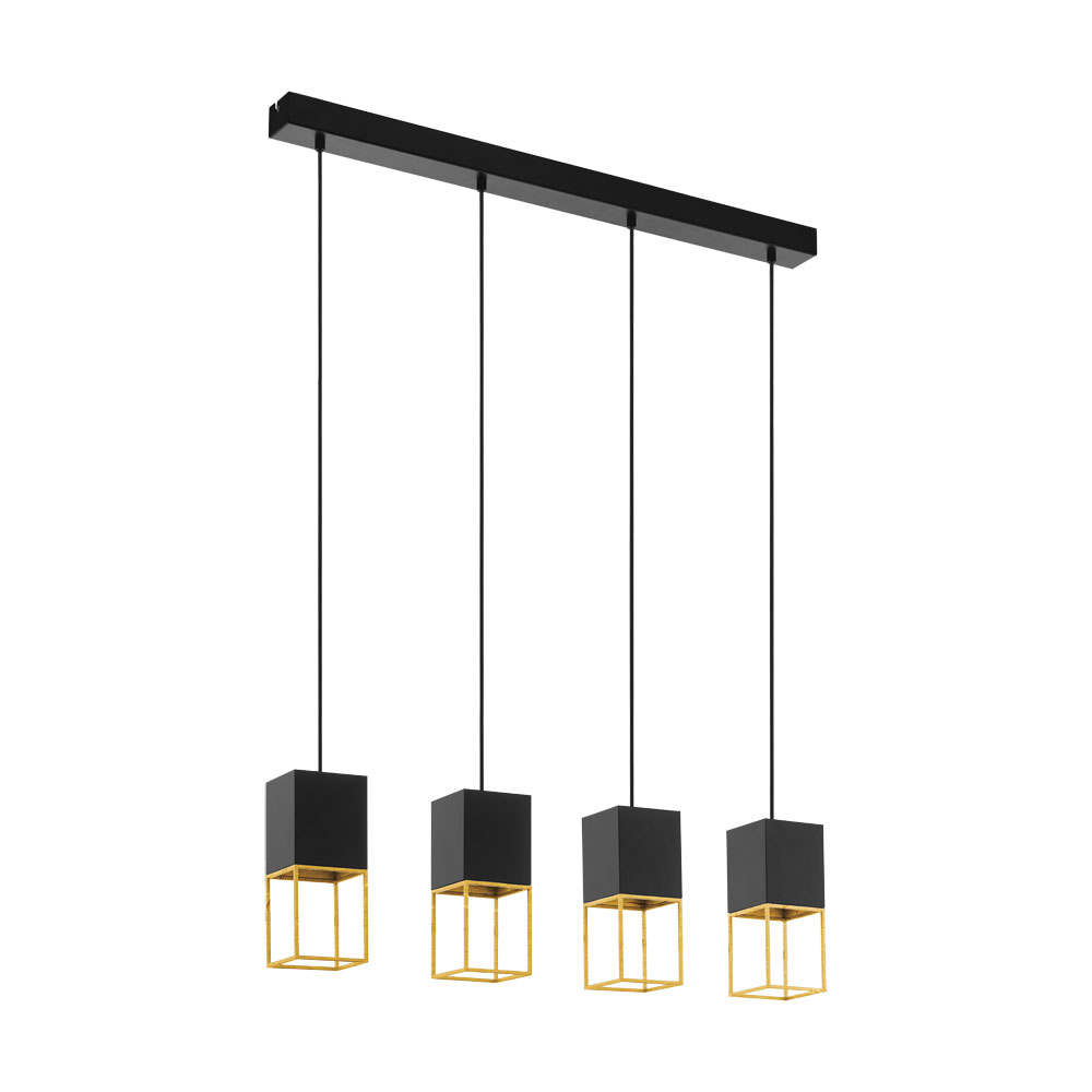 Pendul EGLO Montebaldo, 97734, GU10-LED, 4x5W, Negru/Auriu (W120, MONTEBALDO, GU10-LED, 4X5W)