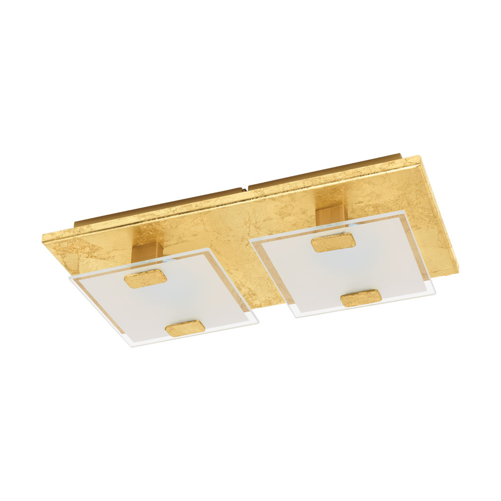 Plafoniera VICARO 1 LED-MODUL, 97758, Metal, Auriu, 2X2,5W, 360 lumeni, 3000 K Calda (W180, VICARO 1, LED-MODUL, 2X2,5W)