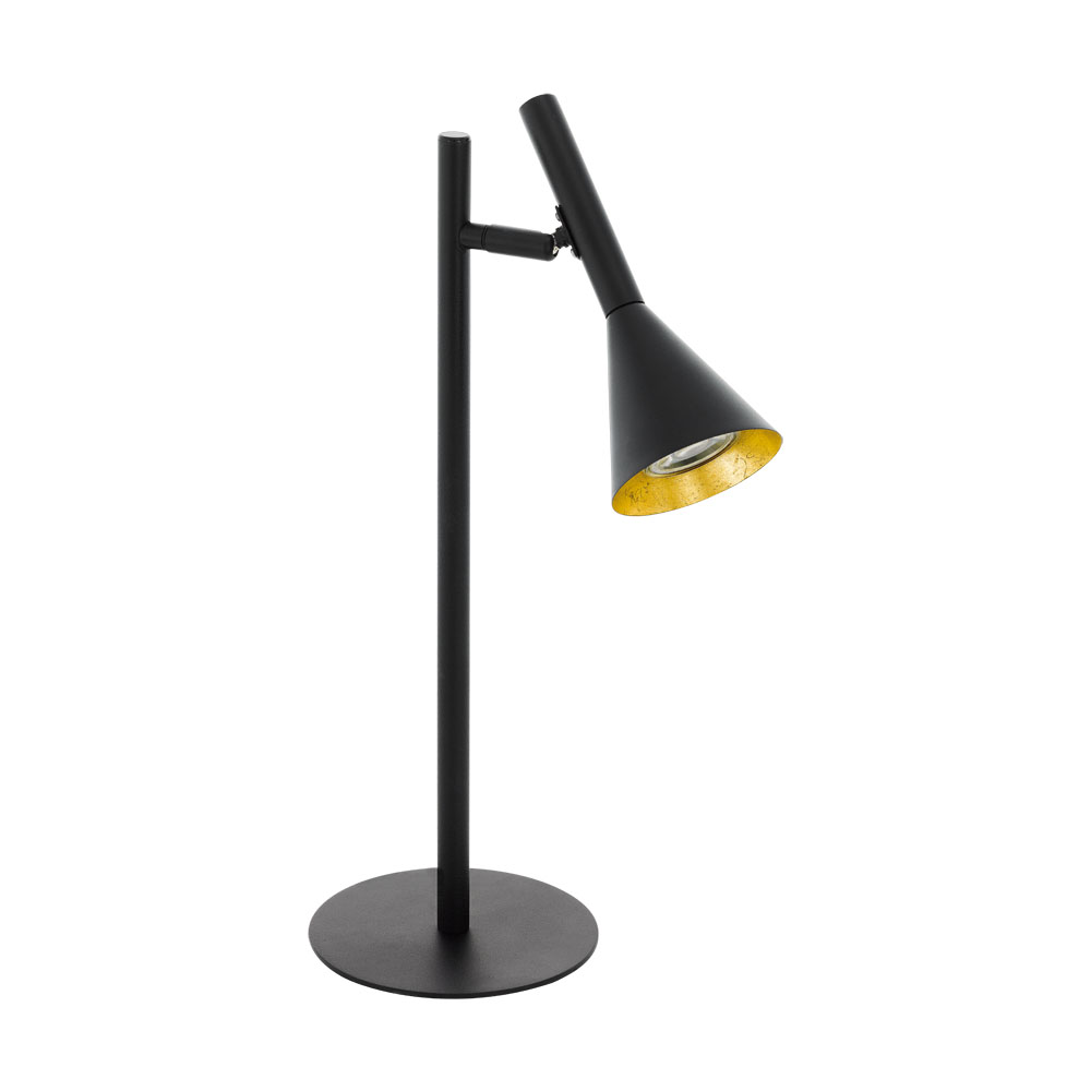 Veioza EGLO Cortaderas, 97805, GU10, 5W,  Negru-Auriu (W340, CORTADERAS, GU10-LED, 1X5W)