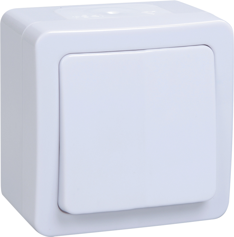 Bell switch 1 button 10A HERMES PLUS IP54 white