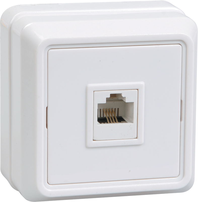 TV socket 1 plug  RTV20-OB OKTAVA white