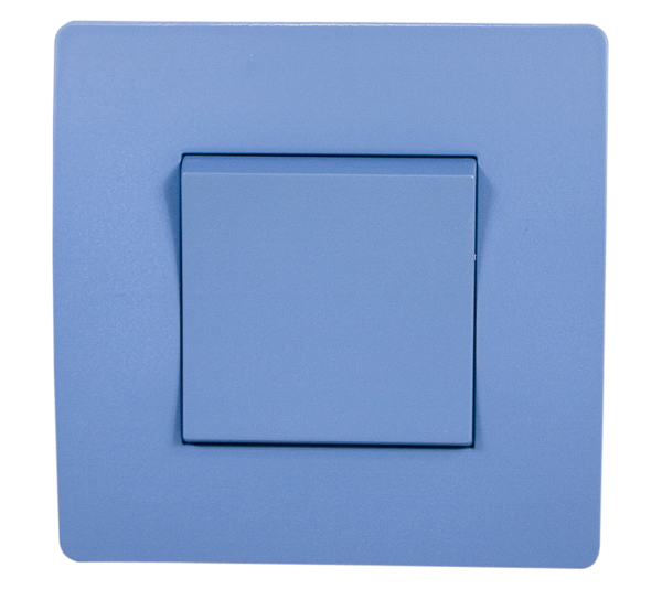 EL BASIC TG115 1 BUTTON CROSS WAY SWITCH BLUE-OLD