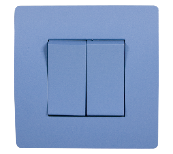 BASIC intrerupator dublu albastru TG103