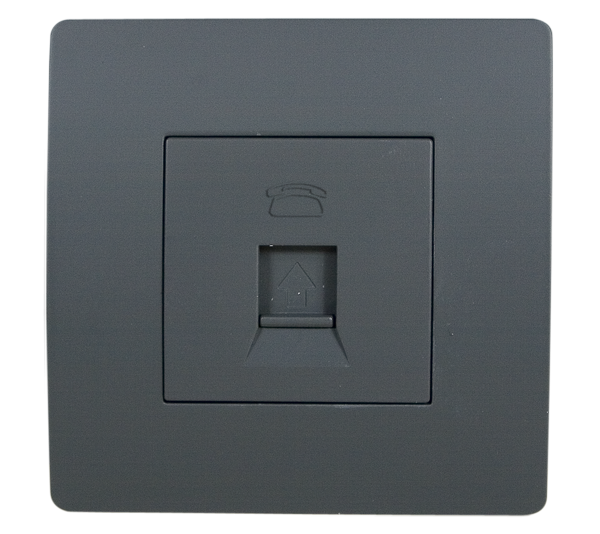 EL BASIC TZ106 TELEPHONE SOCKET GRAPHITE-OLD