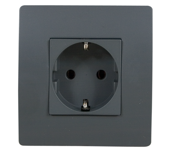 EL BASIC TZ107 GERMAN STANDARD SOCKET GRAPHITE-OLD