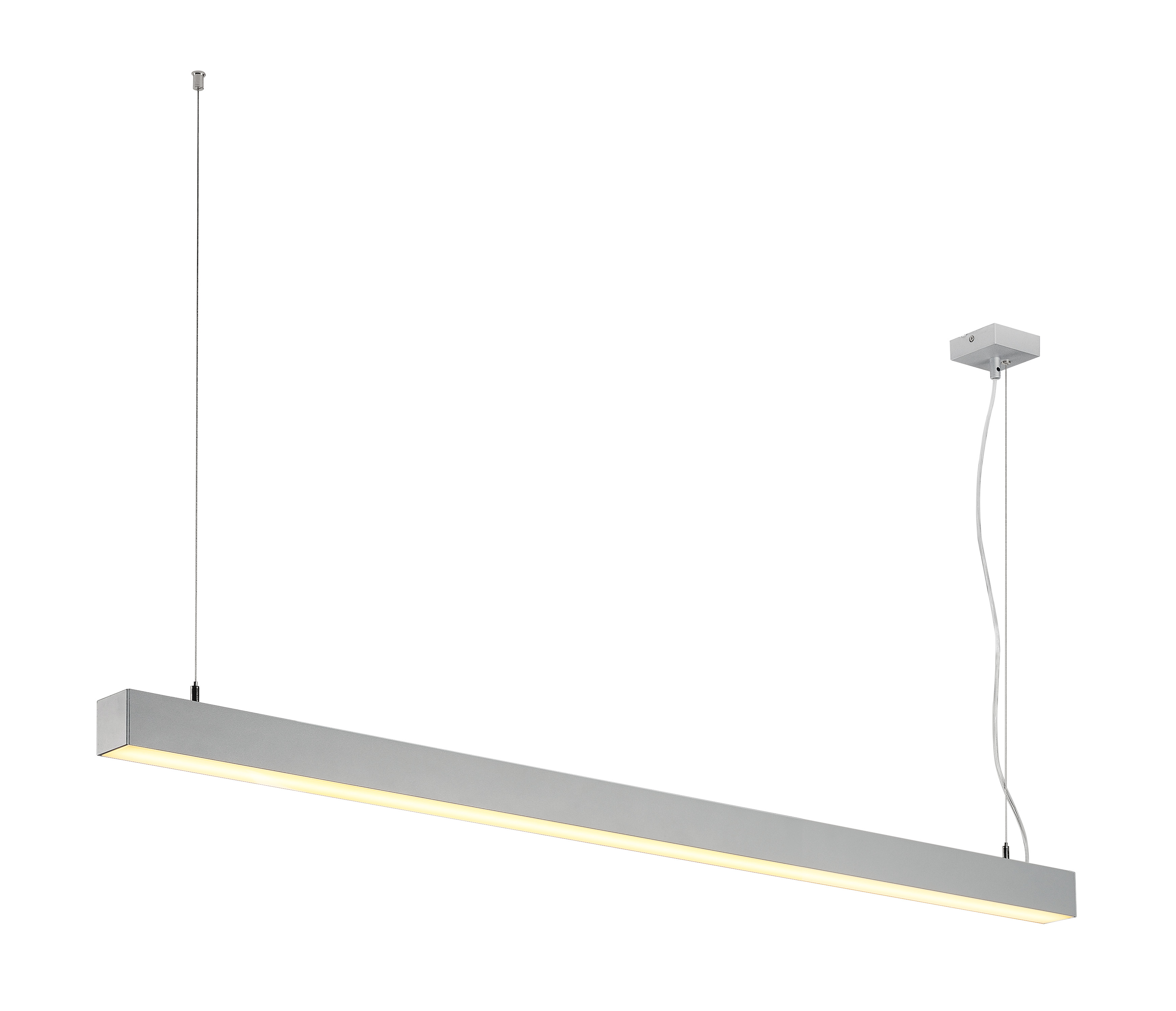 Q-LINE SINGLE LED 47W, 3200lm, 830, DALI, 1500mm, argintiu