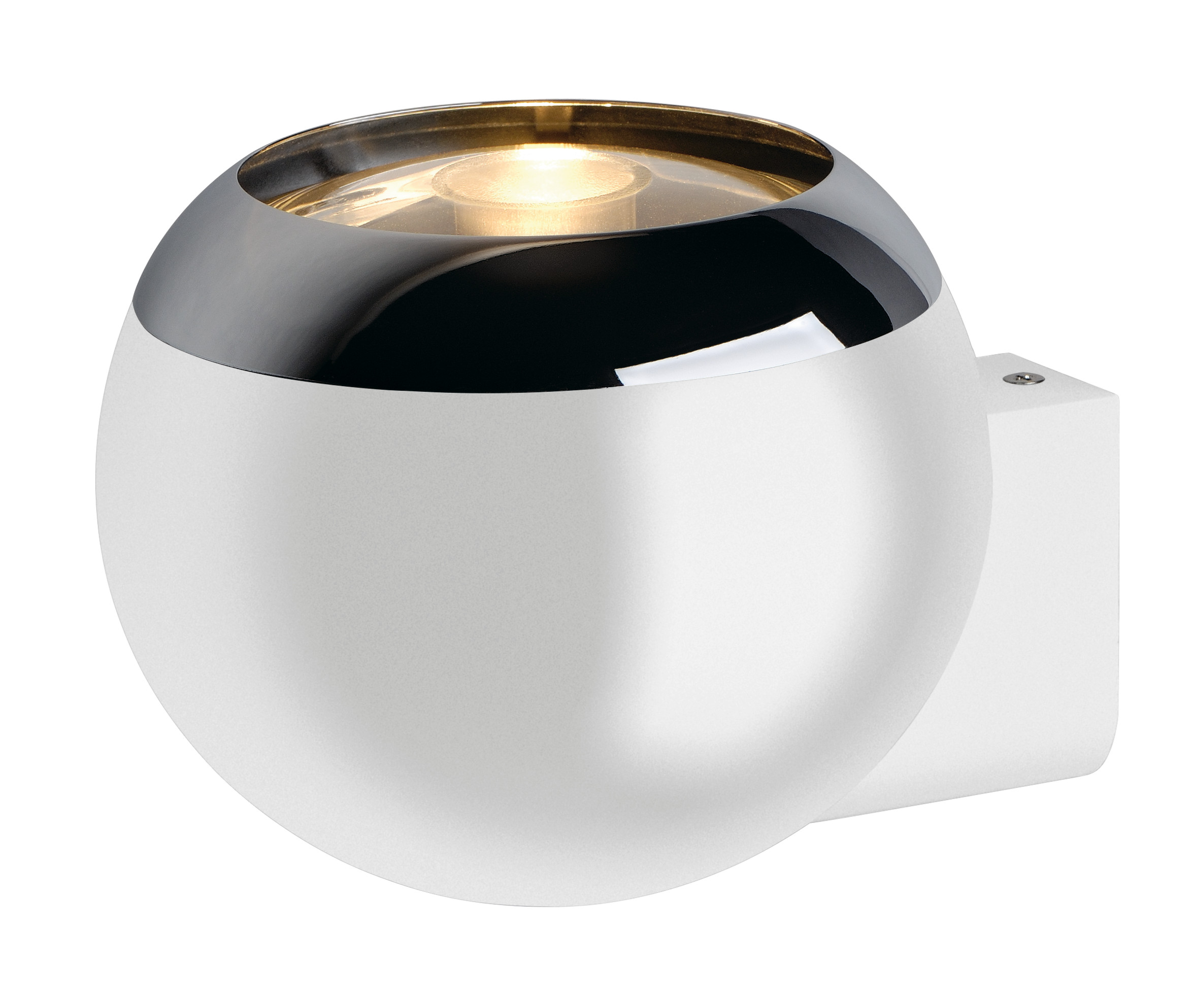 LIGHT EYE BALL chrom/alblampa de perete, max. 75W