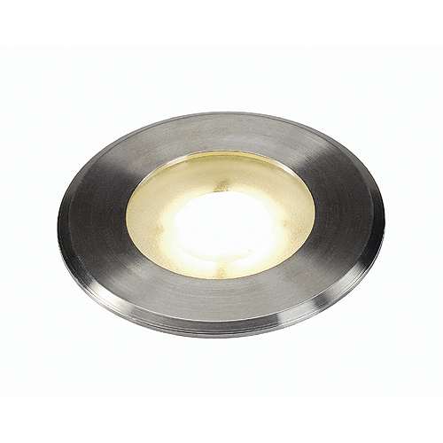 DASAR FLAT 230V LED, round, 4,3W LED, warmwhite, stainless