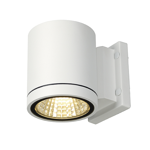 ENOLA_C OUT WL wall lamp, round, white, 9W LED, 3000K, 35°