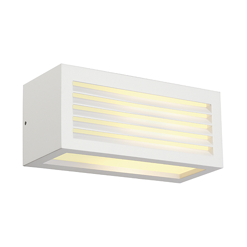BOX-L E27 lampa de perete, patrat, alb, E27, max. 18W