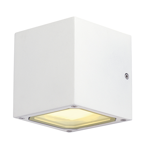 SITRA CUBE lampa de perete, cubic, alb, GX53, max. 9W