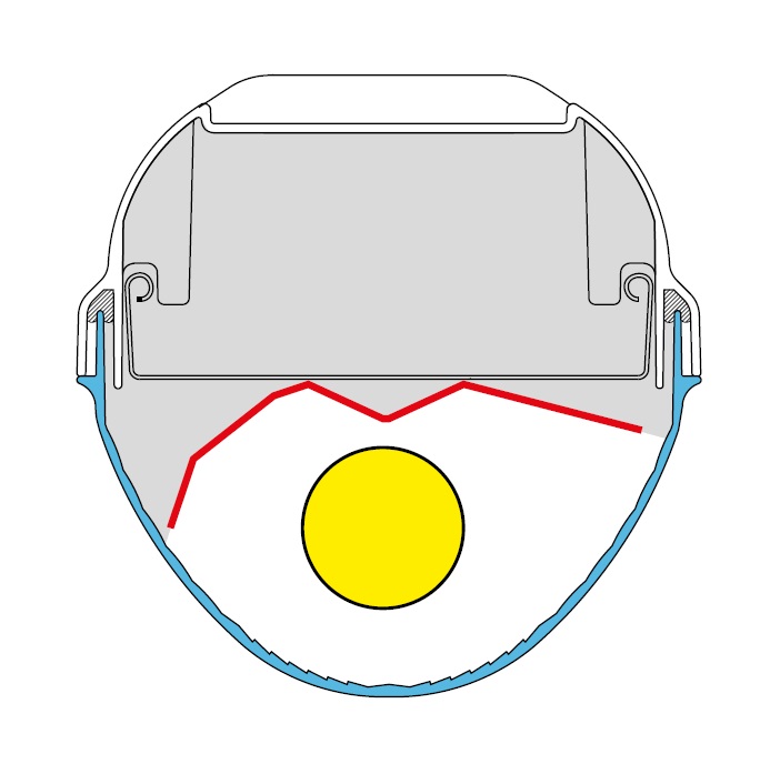 Reflector Linda parabolic asimetric 1-58W