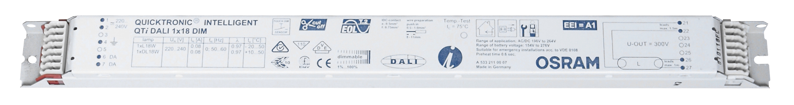 QTI DALI 1x18/220-240 DIM