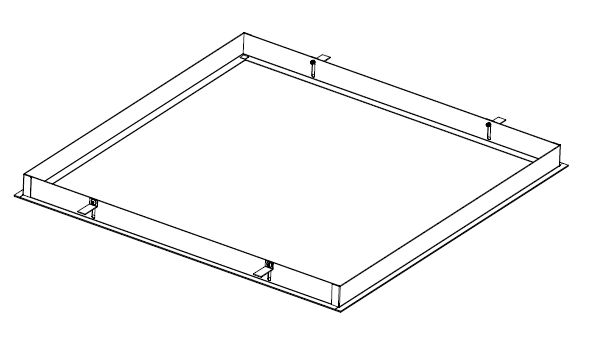 Recessed mounting frame for LED Panel LANO 3 625x625mm,white
