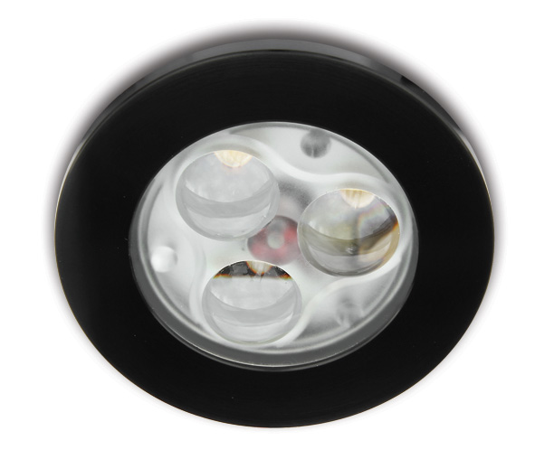 Tris-II-R LED 3x1W 3000K 135lm,Dimmable,350mA,IP20,black