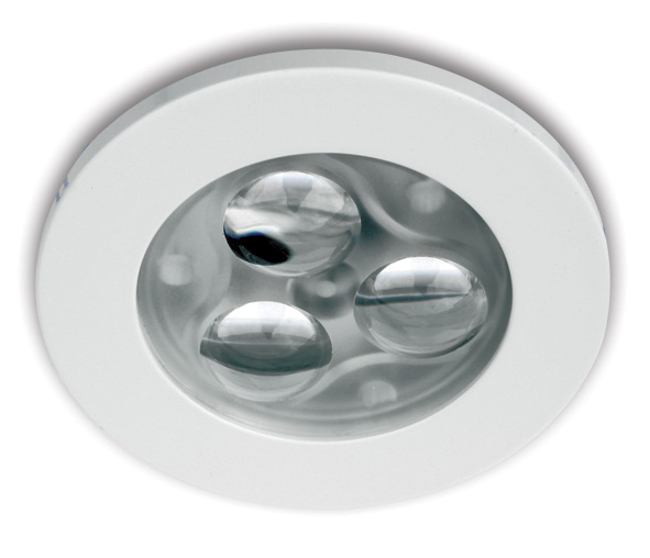 Tris-II-R LED 3x1W 6000K 180lm,Dimmable,350mA,IP20,white