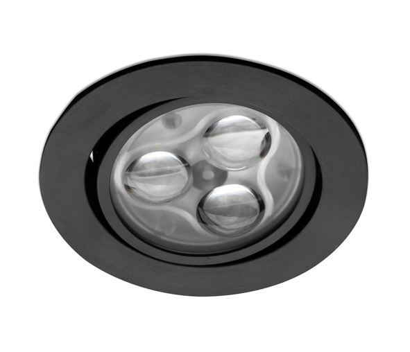 Tris-II-R/A1 LED 3x1W 3000K 135lm,Dimmable,350mA,IP20,black