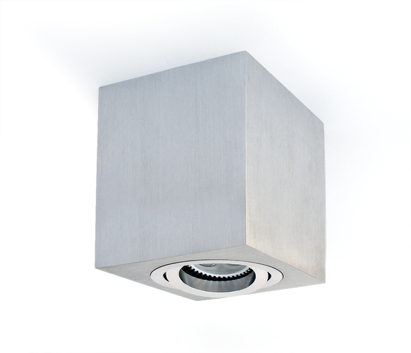 Edda Square-CL MR16, GU10, 10W, 230V, adjustable, aluminium 