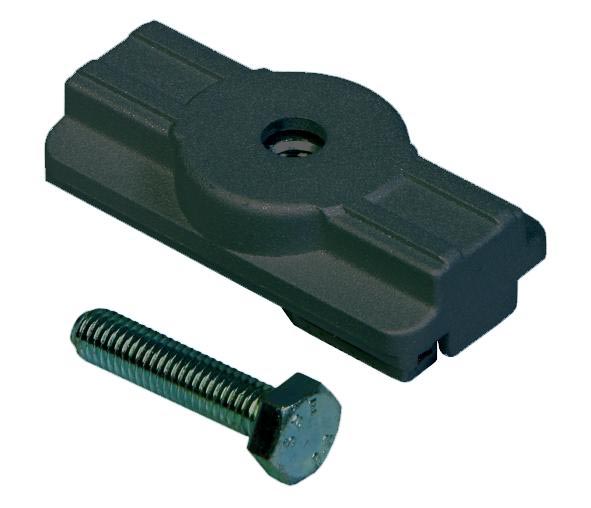 Mechanical adapter, alu, black, Serie BLUE LINE ROUND