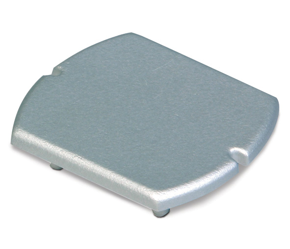 3PH- end cover, grey, Serie BLUE LINE ROUND