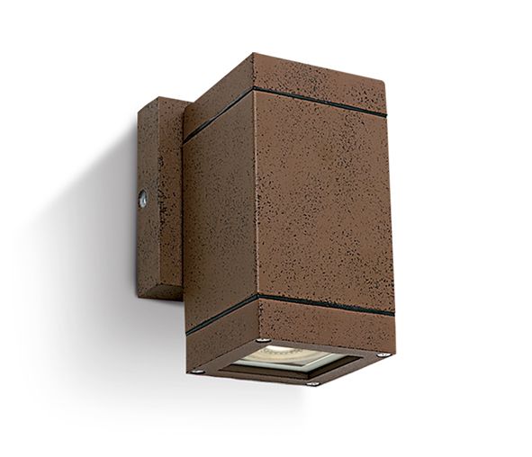 Cube 1-WL, 35W, MR16, GU10, 100-240V, IP54, rust brown