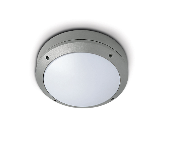 Aplict/plafoniera Teito1, rotunda,  E27, 20W, IP54, gri