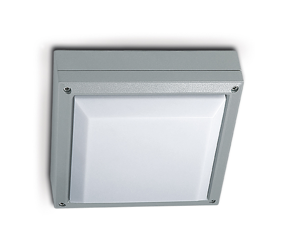 Aplict/plafoniera Plaza-Q LED max 20W, E27, IP54, alu, gri