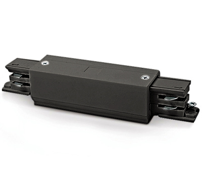 3PH-connector longitudinal with feed-in, black