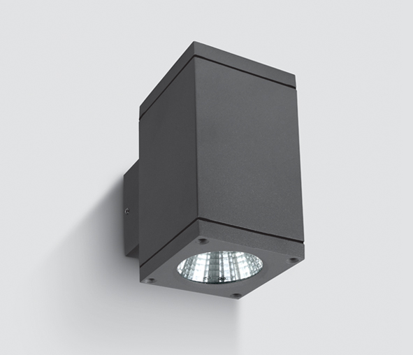 Mario-WL-Q2 LED 2x6W 3000K 2x440lm, IP54, anthracite