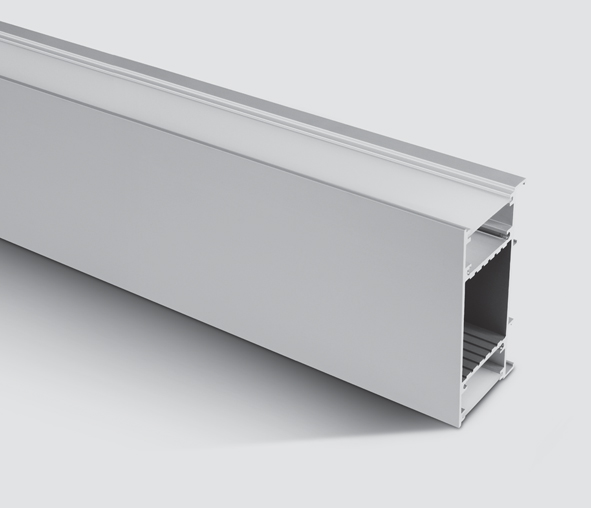 Aluminium wall profile 7916/AL + PC opal diffuser, 2 meters