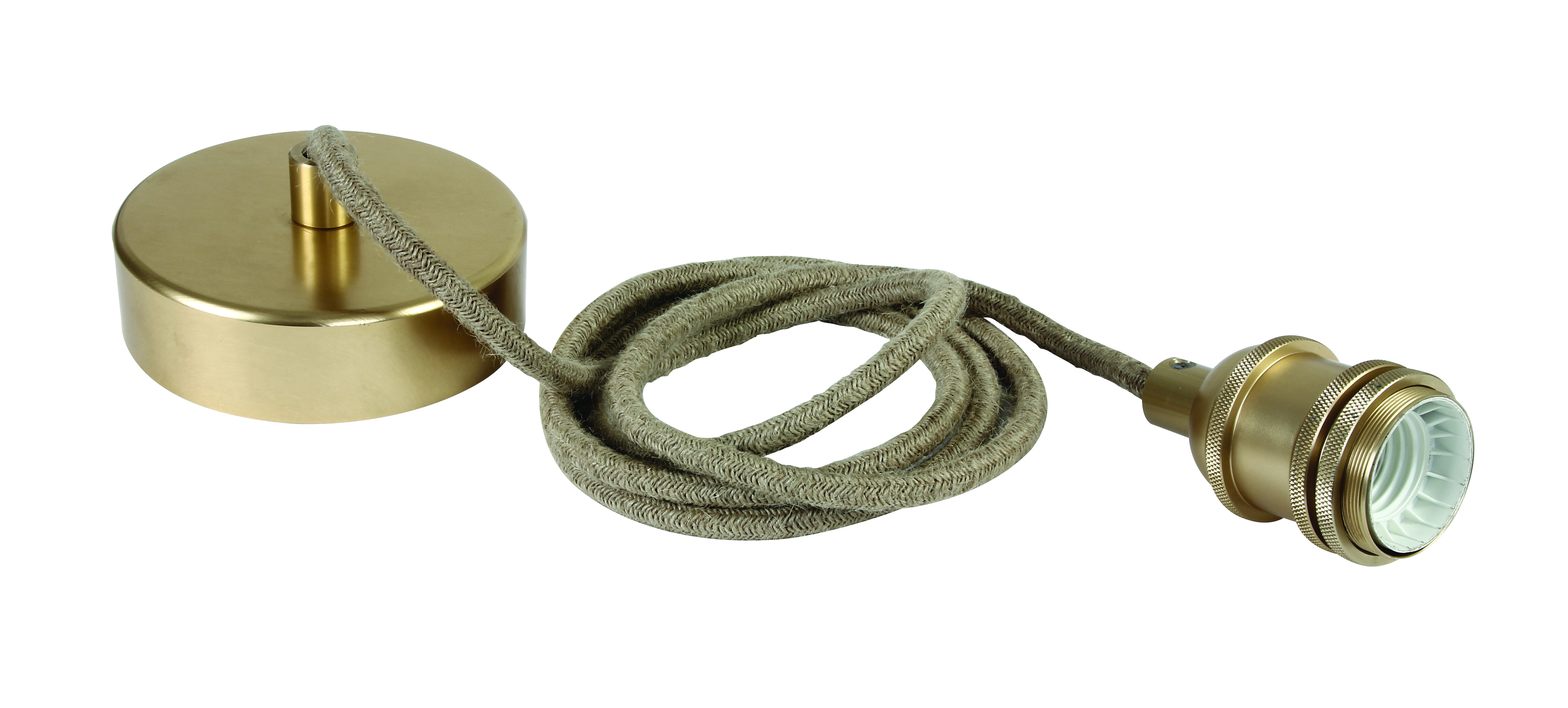 Rope Line pendant lamp, E27, l=2m, brushed brass