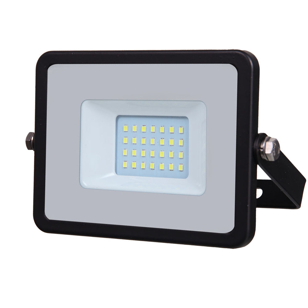 LED Floodlight 20W 1600lm 6400K 220-240V IP65 100° black