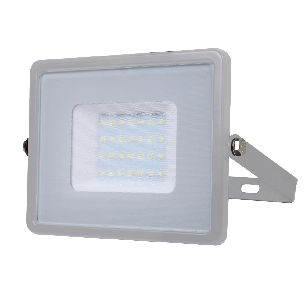 LED Floodlight 30W 2400lm 3000K 220-240V IP65 100° grey