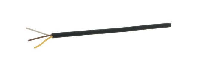 Doppelisoliertes Kabel DW 3-polig 0,5mm² schwarz