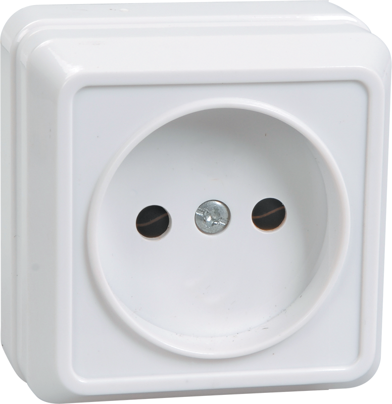 Power socket 1 plug  without P 10A RS20-2-OKm OKTAVA cream