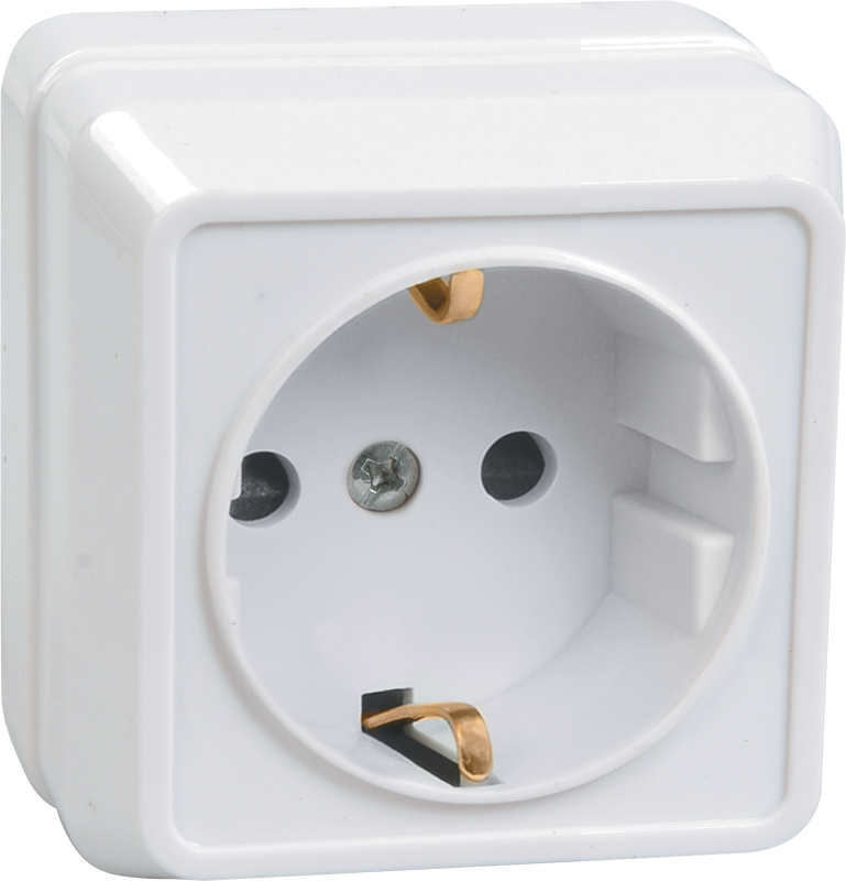 Power socket 1 plug  with P 16A RS20-3-OB OKTAVA white