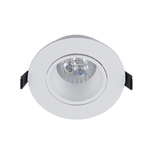 LED PLASTIC ROUND DOWNLIGHT LED3X2W 6400K WHITE