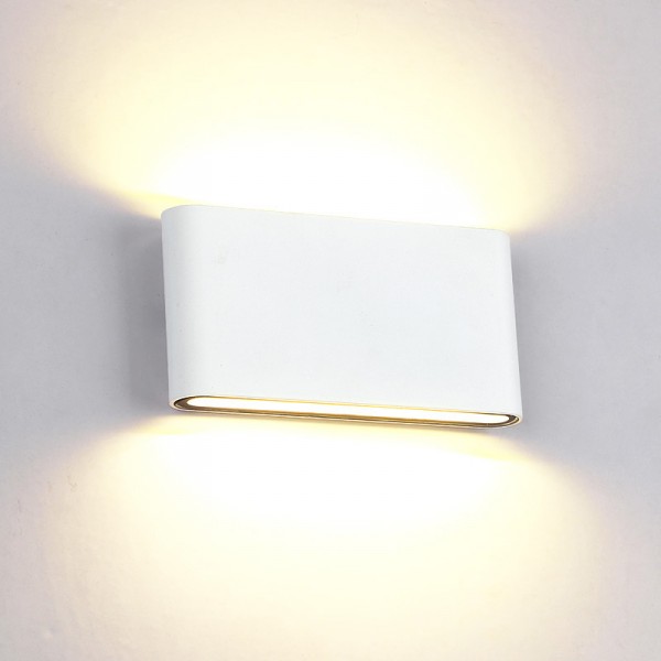 LED WALL LIGHT ROUNDED 2*6W 4000K IP65 WHITE