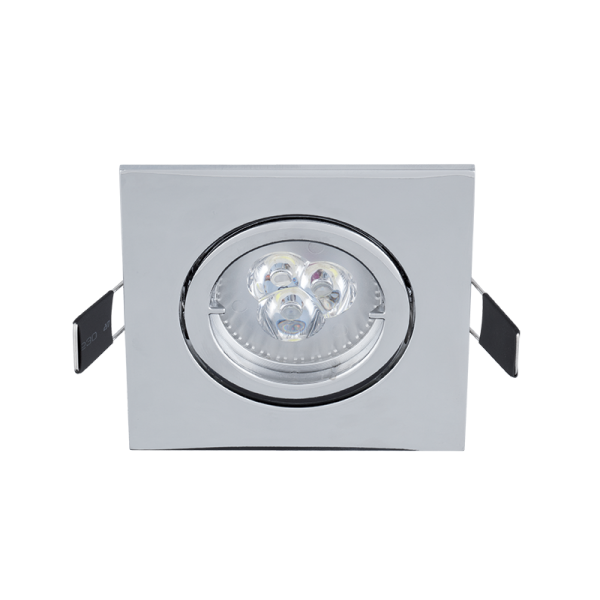 LED METAL SQUARE DOWNLIGHT LED3X2W 2700K CHROME