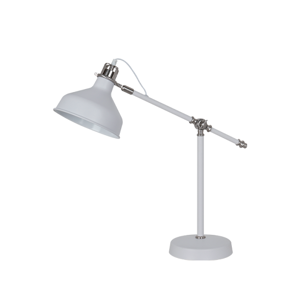 JOHN TABLE LAMP 1XE27 WHITE H600mm