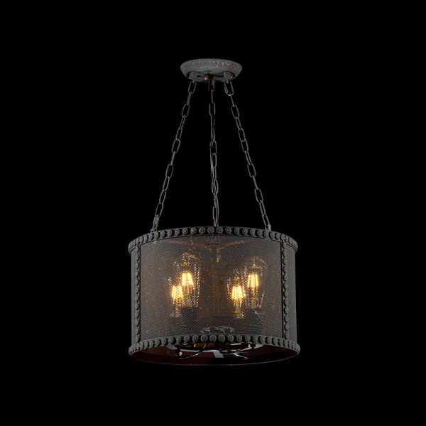 CARTER CHANDELIER 4XE27 BLACK D370mm