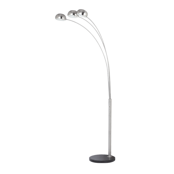 DANN FLOOR LAMP 3XE14 SATIN NICKEL H2000mm