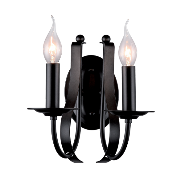 AMANDA WALL LAMP 2XE14 BLACK