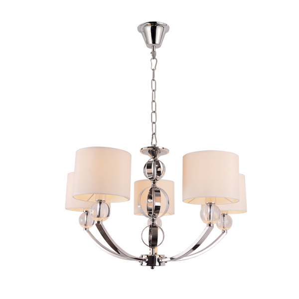 MAYA CHANDELIER 5XE27 CHROME D700X520mm