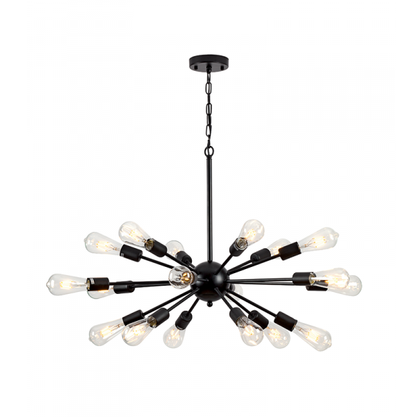 JACKSON CHANDELIER 18XE27 BLACK D730mm