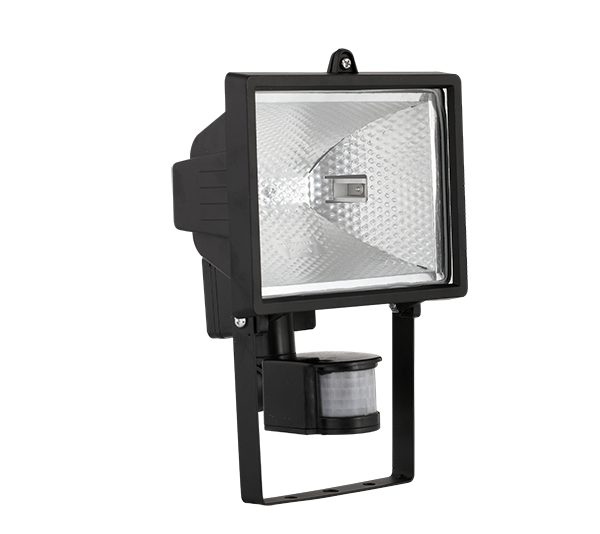 Proiector halogen HV500S+senzor 500W R7s negru