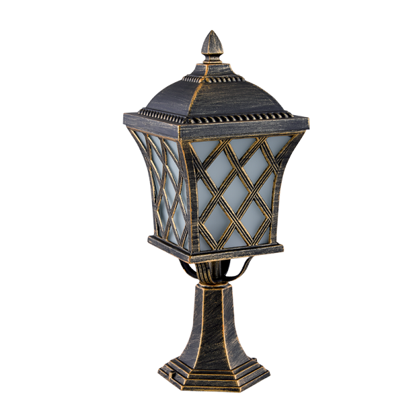 JOSH 404LANTERN STAND 1XE27 ANTIQUES BRASS H460