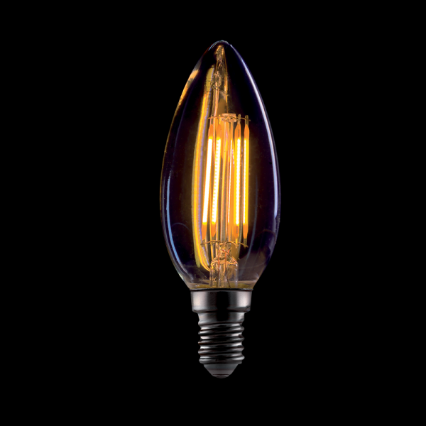 Vintage lamp C37-4W E14, 240V, 2800-3200K,GOLD
